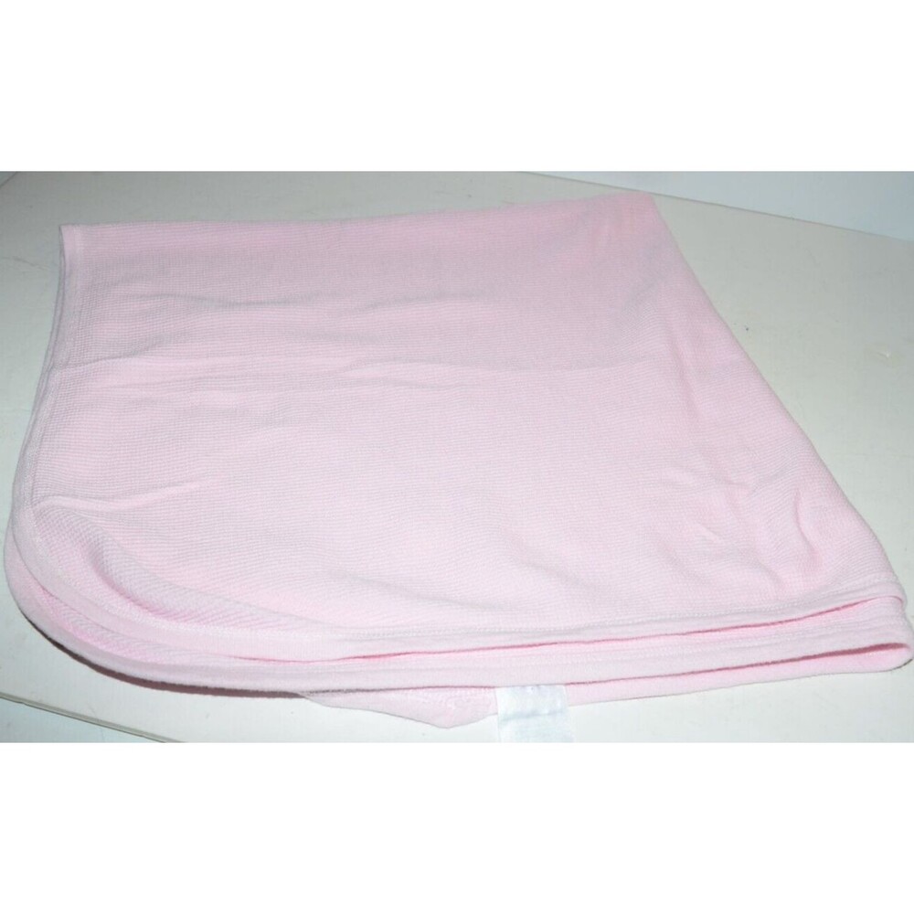 Vtg Spencer's Pink Thermal Waffle‎ Weave Baby Blanket 32X31